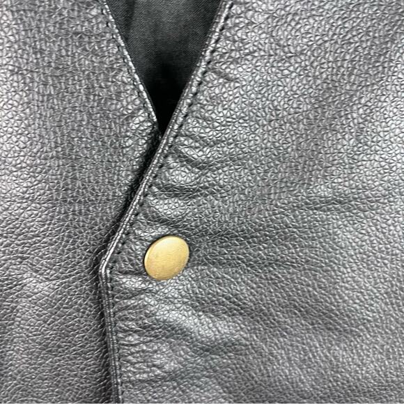 Wilson's Leather Vest Vintage 90s Y2K Western Genuine Moto Biker Grunge Medium - Picture 4 of 6
